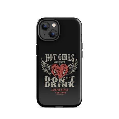 Hot Girls Don't Drink Recovery Phone Case close-up view (view 12)