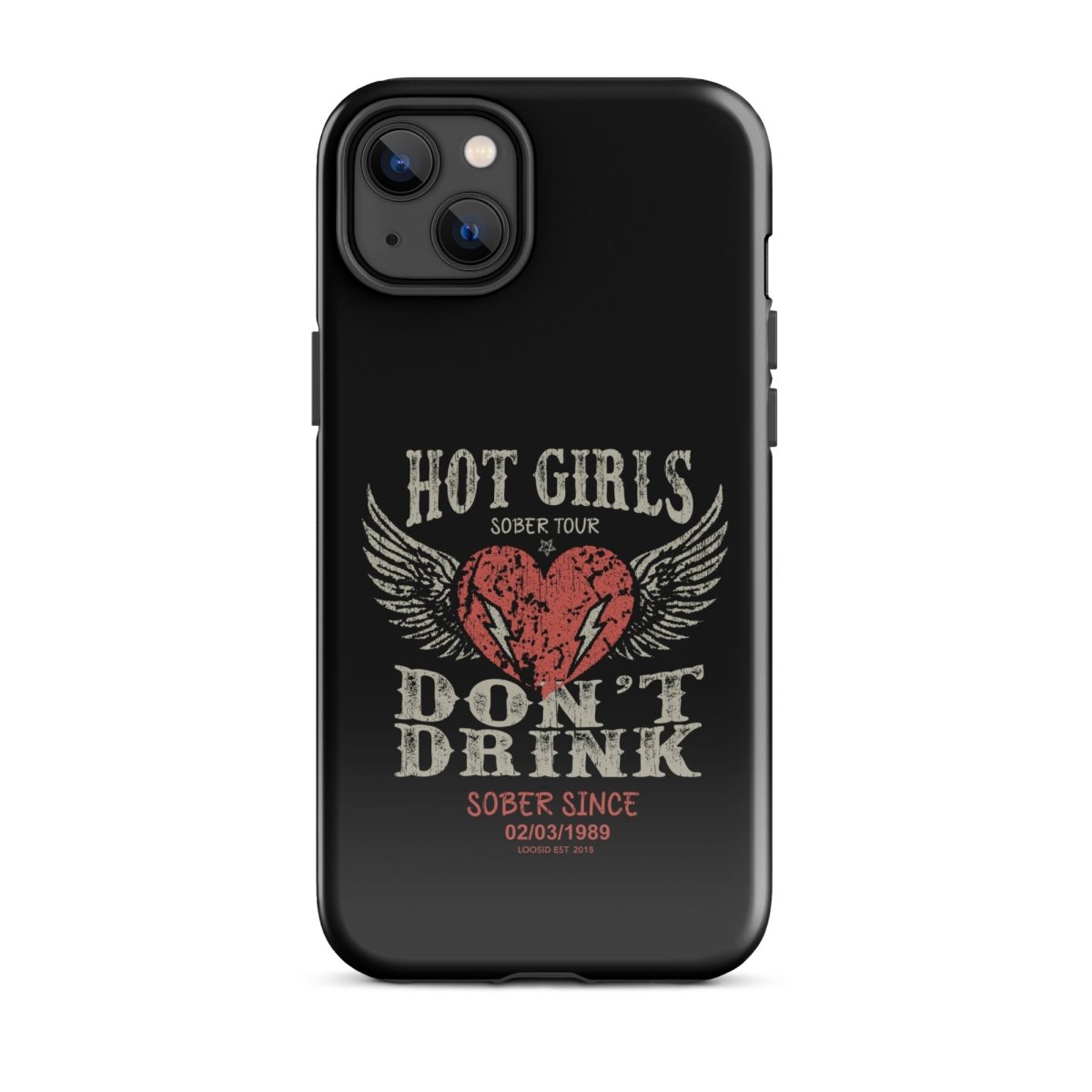 Hot Girls Don't Drink Recovery Phone Case graphic detail (view 14)