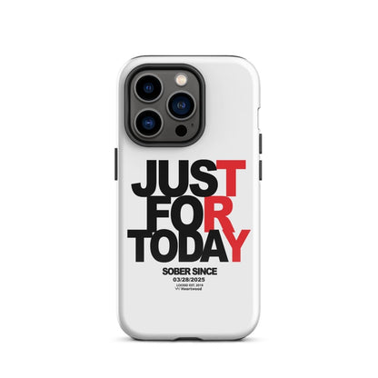 Just For Today Recovery Phone Case flat lay styled image (view 13)