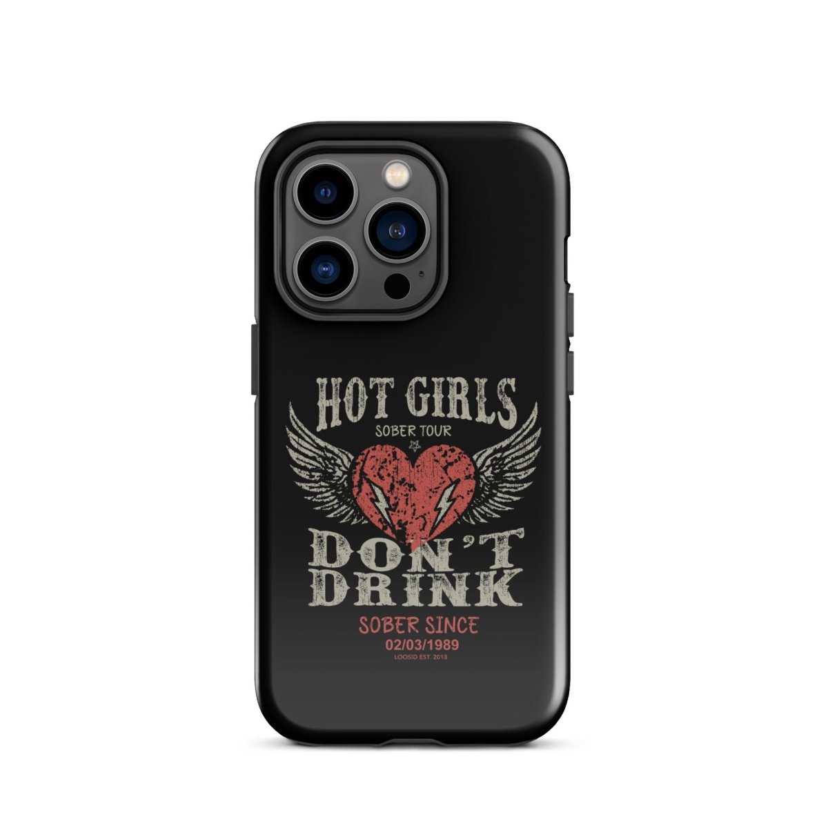 Hot Girls Don't Drink Recovery Phone Case flat lay styled image (view 13)