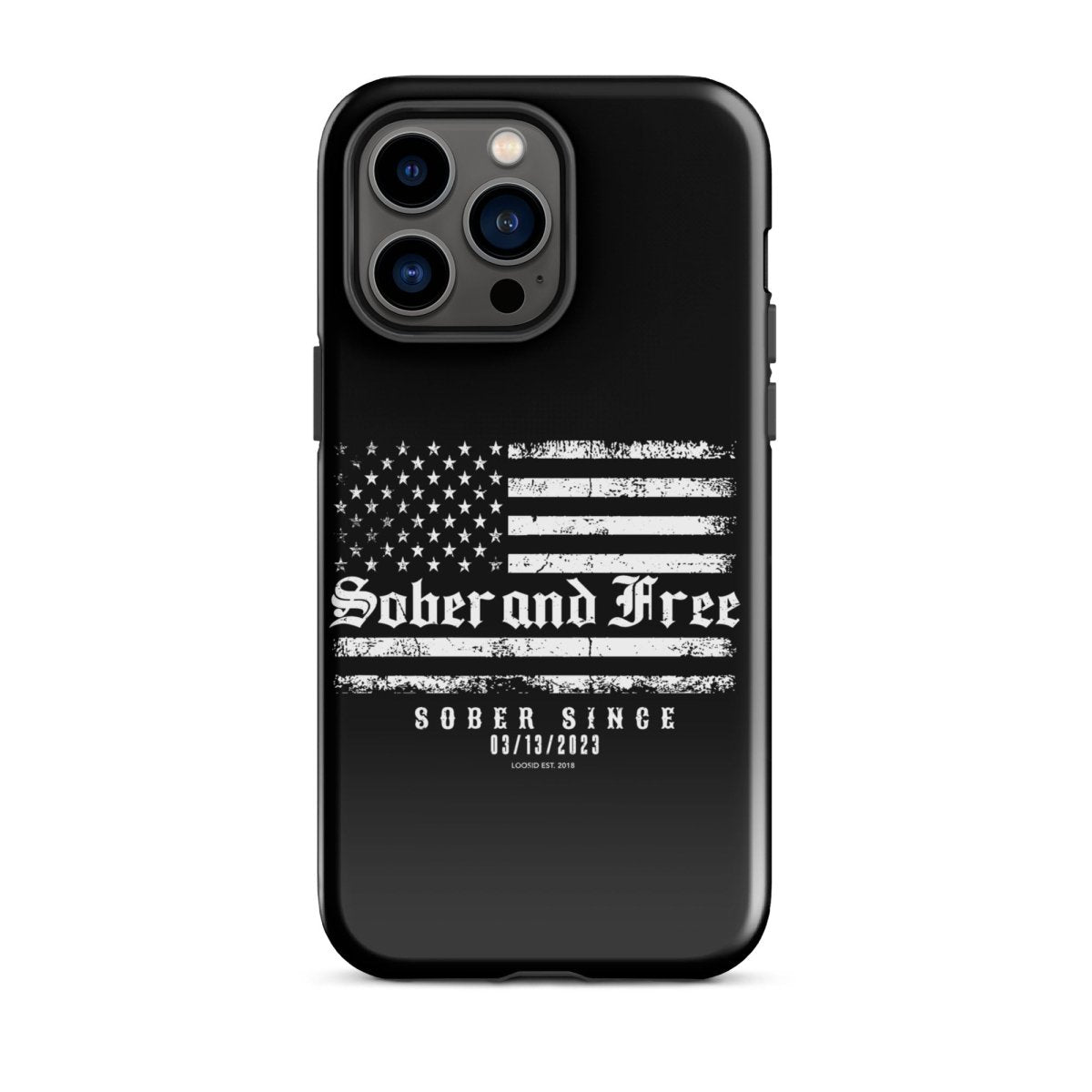 Sober and Free Recovery Phone Case side view (view 16)
