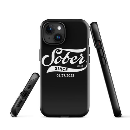 Sober Since Recovery Phone Case back view (view 17)