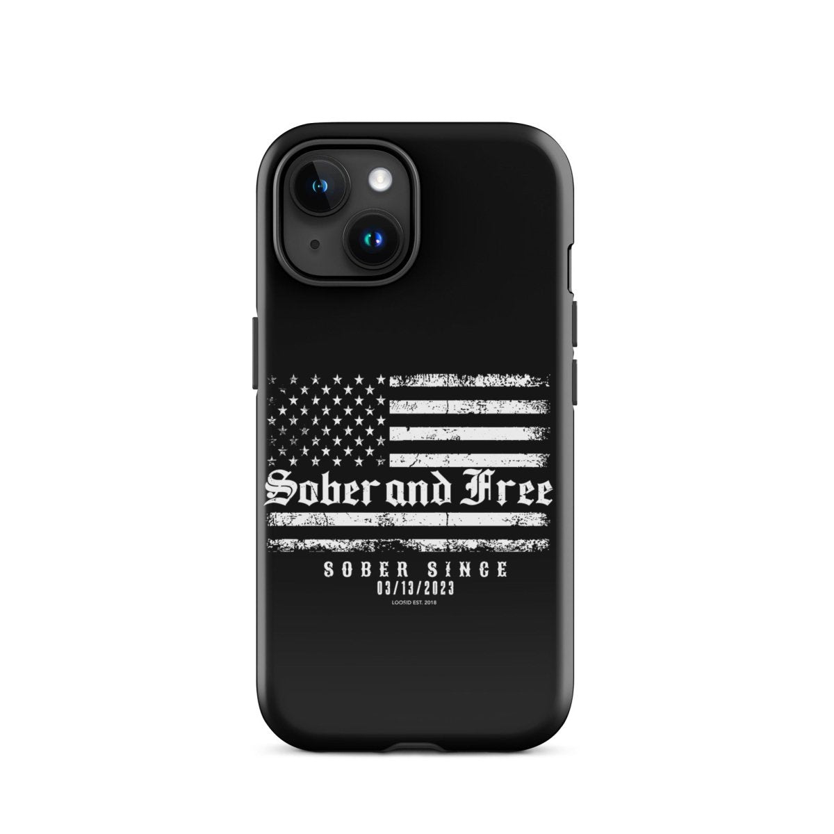Sober and Free Recovery Phone Case back view (view 17)