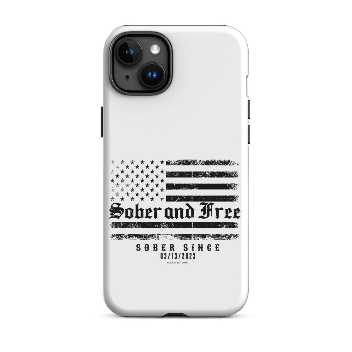 Sober & Free Recovery Phone Case back view (view 17)