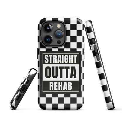 Straight outta of Rehab Recovery Phone Case back view (view 17)