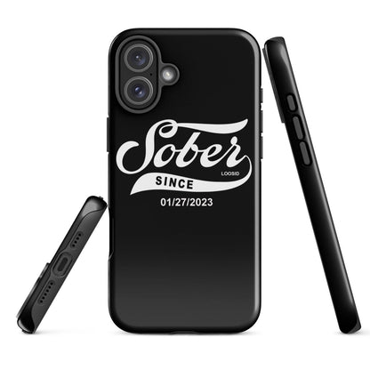 Sober Since Recovery Phone Case close-up view (view 22)