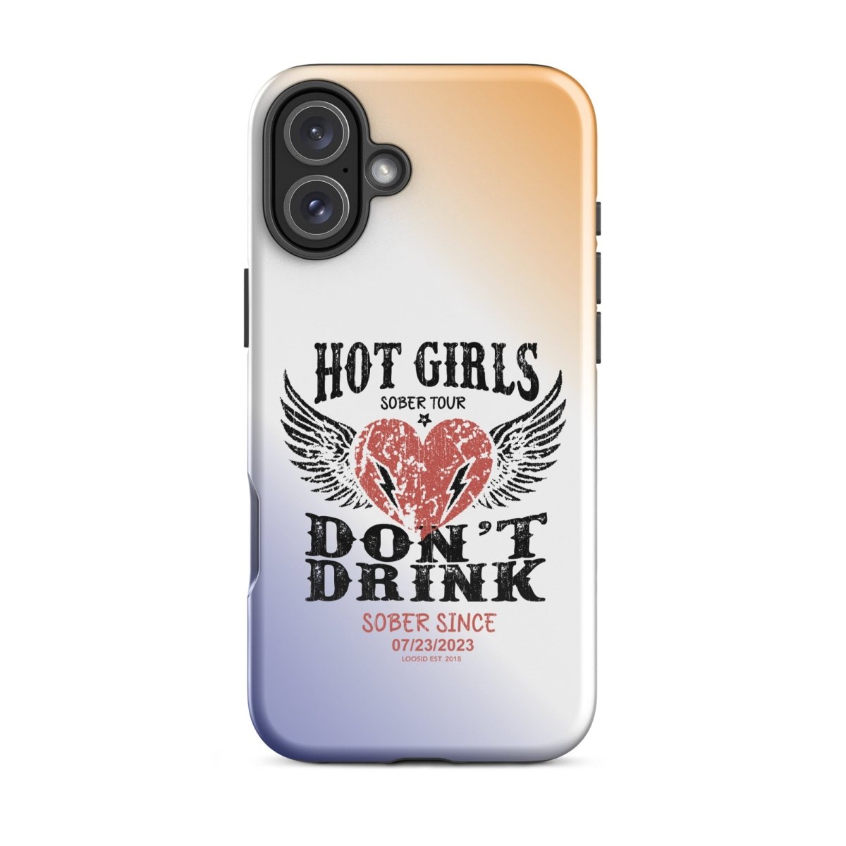 Hot Girls Don't Drink Recovery Phone Case close-up view (view 22)
