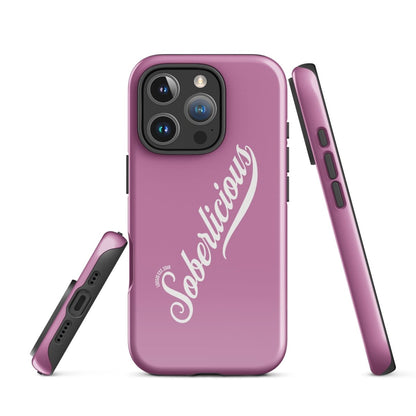 Soberlicious Recovery Phone Case flat lay styled image (view 23)