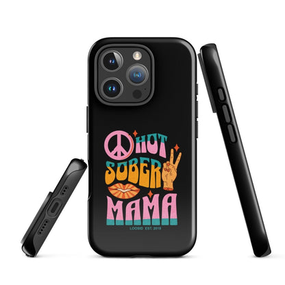 Hot Sober Mama Recovery Phone Case flat lay styled image (view 23)