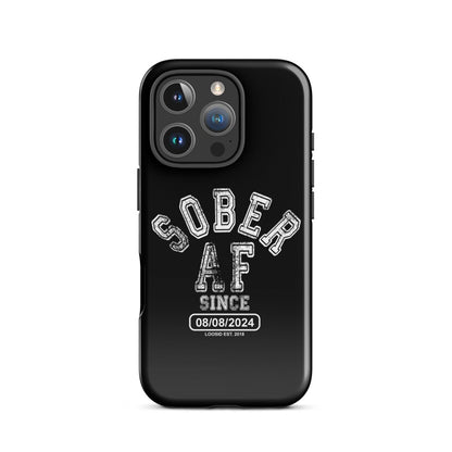 Sober AF Recovery Phone Case flat lay styled image (view 23)