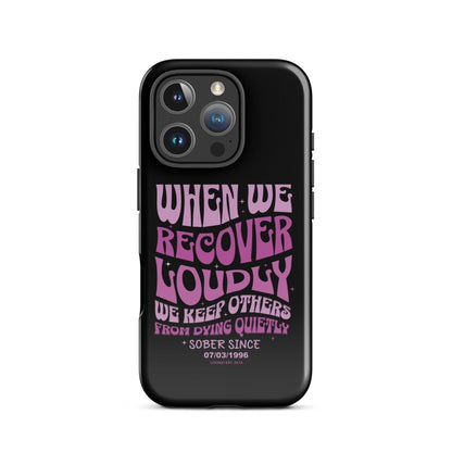 When We Recover Loud Recovery Phone Case flat lay styled image (view 23)