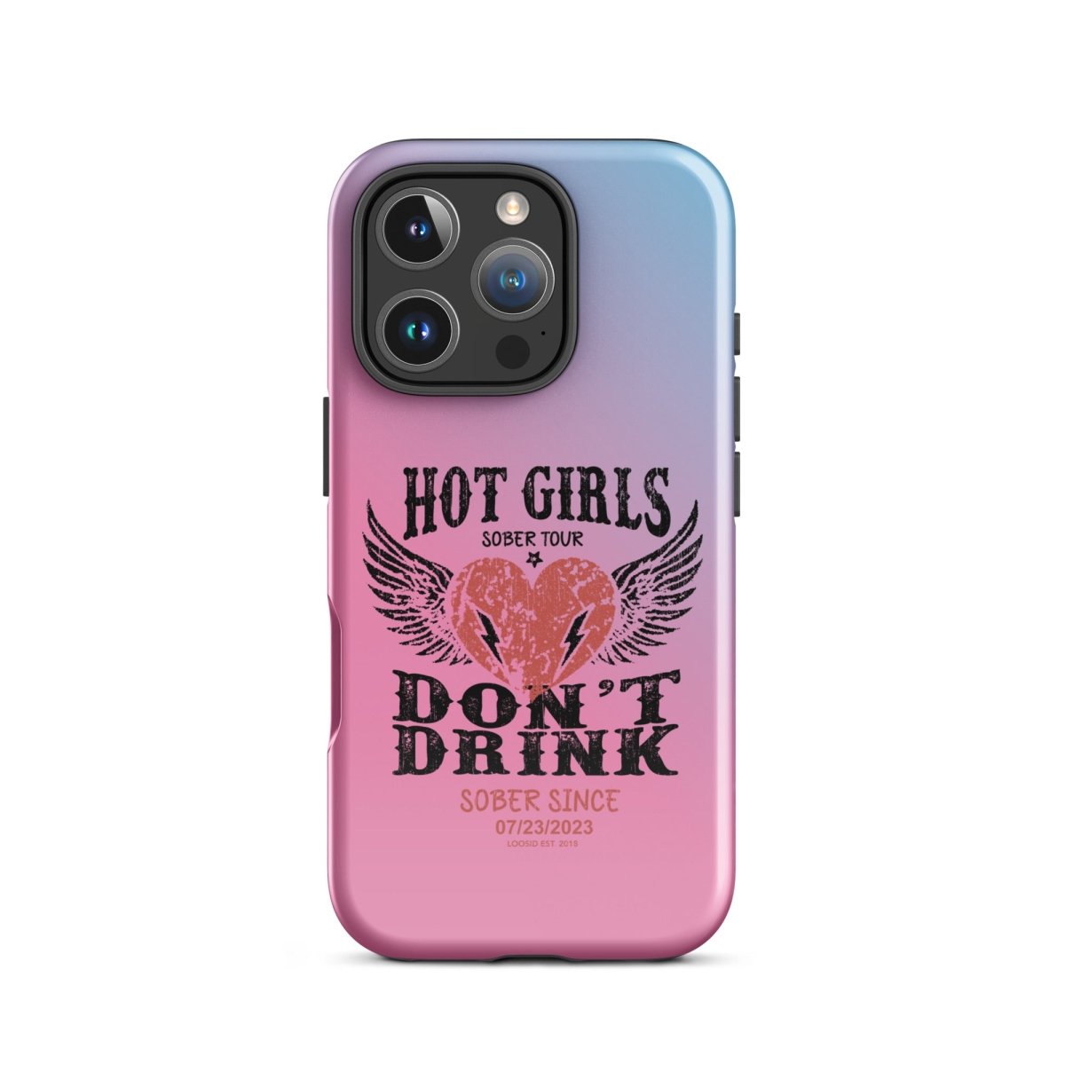 Hot Girls Don't Drink Recovery Phone Case close-up view (view 22)