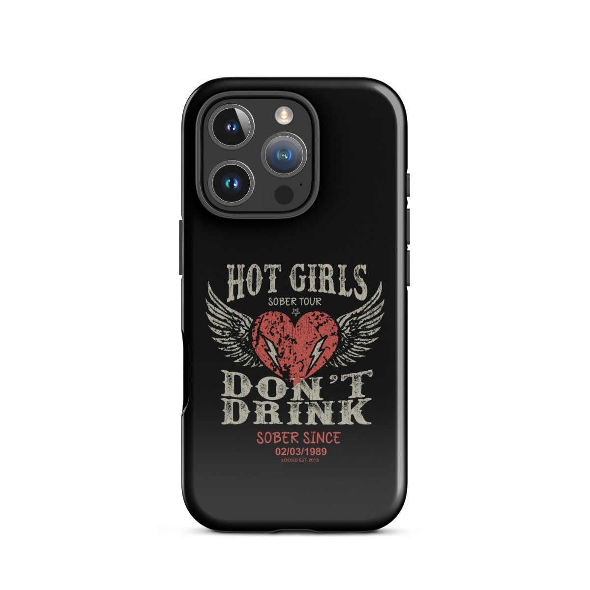 Hot Girls Don't Drink Recovery Phone Case close-up view (view 22)