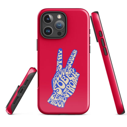 Peace & Sober Recovery Phone Case graphic detail (view 24)