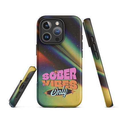 Sober Vibes Recovery Phone Case flat lay styled image (view 23)