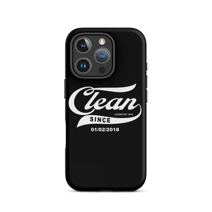 Clean Since Recovery Phone Case flat lay styled image (view 23)