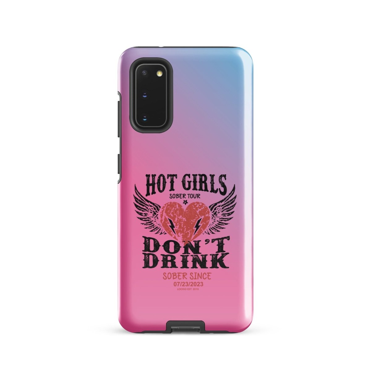 Hot Girls don't Drink Recovery Phone Case graphic detail (view 4)