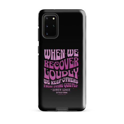 When we recover loudly Recovery Phone Case flat lay styled image (view 3)