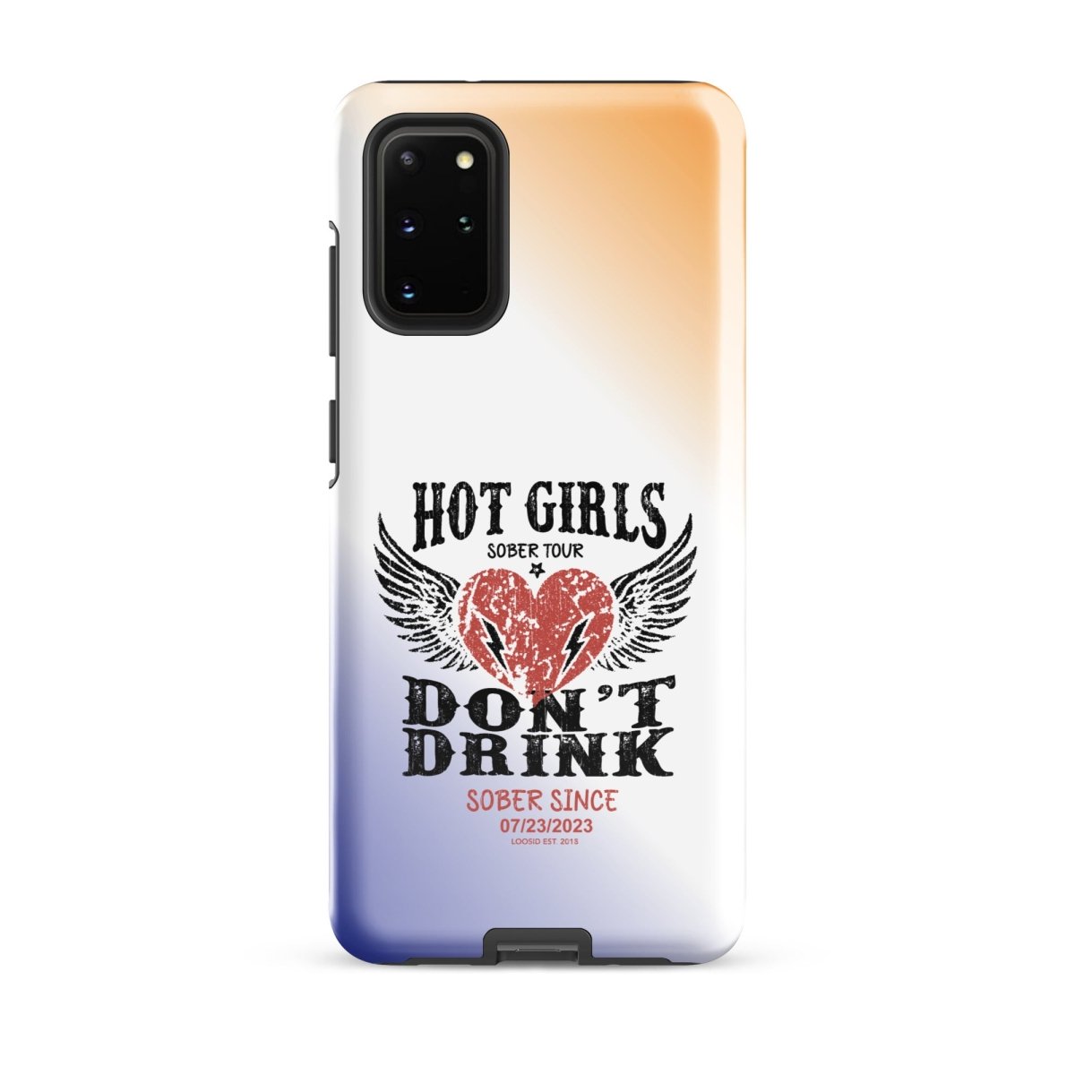 Hot Girls Don't Drink Recovery Phone Case close-up view (view 2)