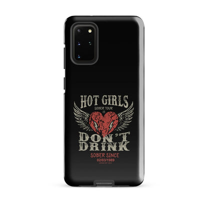 Hot Girls Don't Drink Recovery Phone Case close-up view (view 2)