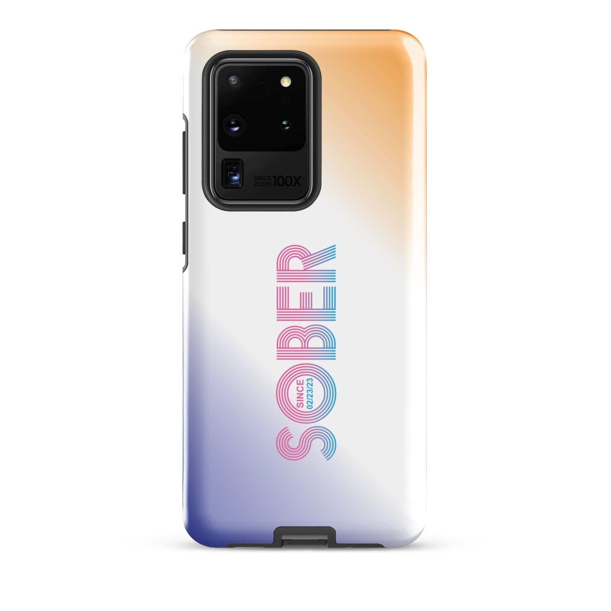 Sober Since Recovery Phone Case flat lay styled image (view 3)