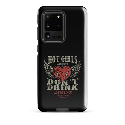 Hot Girls Don't Drink Recovery Phone Case flat lay styled image (view 3)