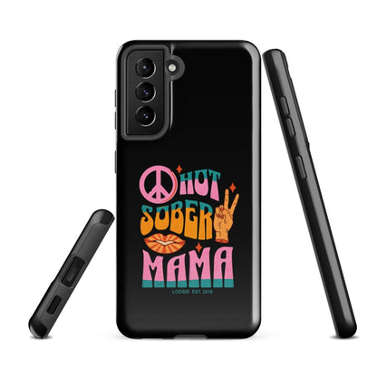 Hot Sober Mama Recovery Phone Case flat lay styled image (view 13)