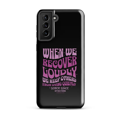 When we recover loudly Recovery Phone Case side view (view 6)