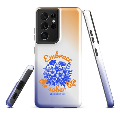 Embrace The Sober Life Recovery Phone Case close-up view (view 12)