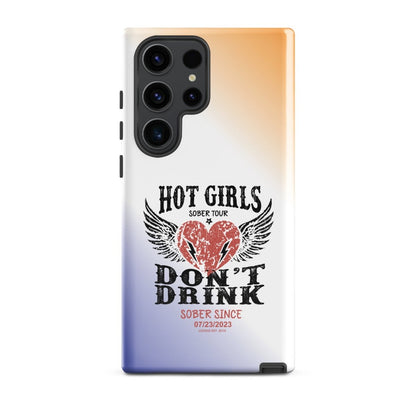 Hot Girls Don't Drink Recovery Phone Case flat lay styled image (view 13)