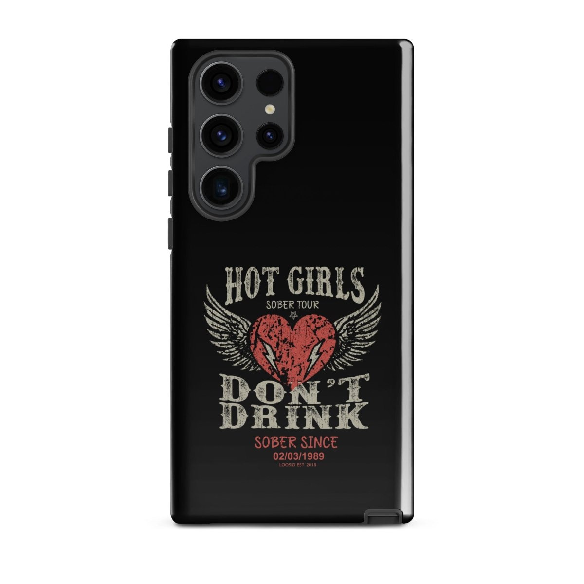 Hot Girls Don't Drink Recovery Phone Case flat lay styled image (view 13)