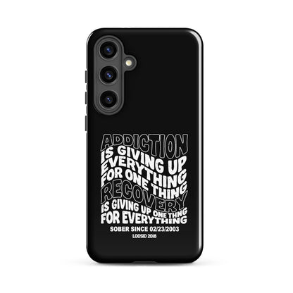 Addiction is Giving Up Recovery Phone Case side view (view 16)