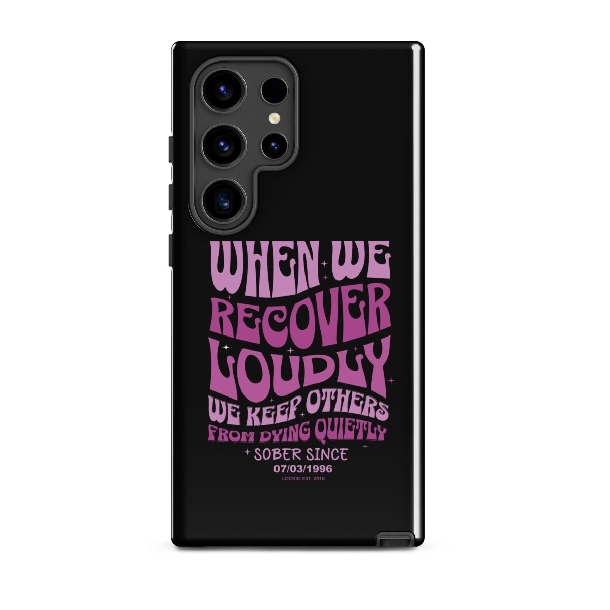 When we recover loudly Recovery Phone Case back view (view 17)