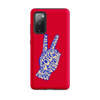 Peace & Sober Recovery Phone Case back view (view 7)