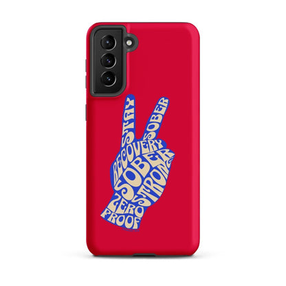 Peace & Sober Recovery Phone Case featuring the design (view 11)