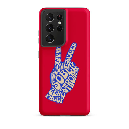 Peace & Sober Recovery Phone Case close-up view (view 12)