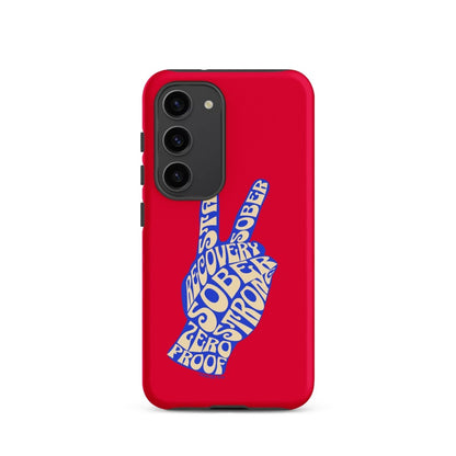 Peace & Sober Recovery Phone Case back view (view 17)