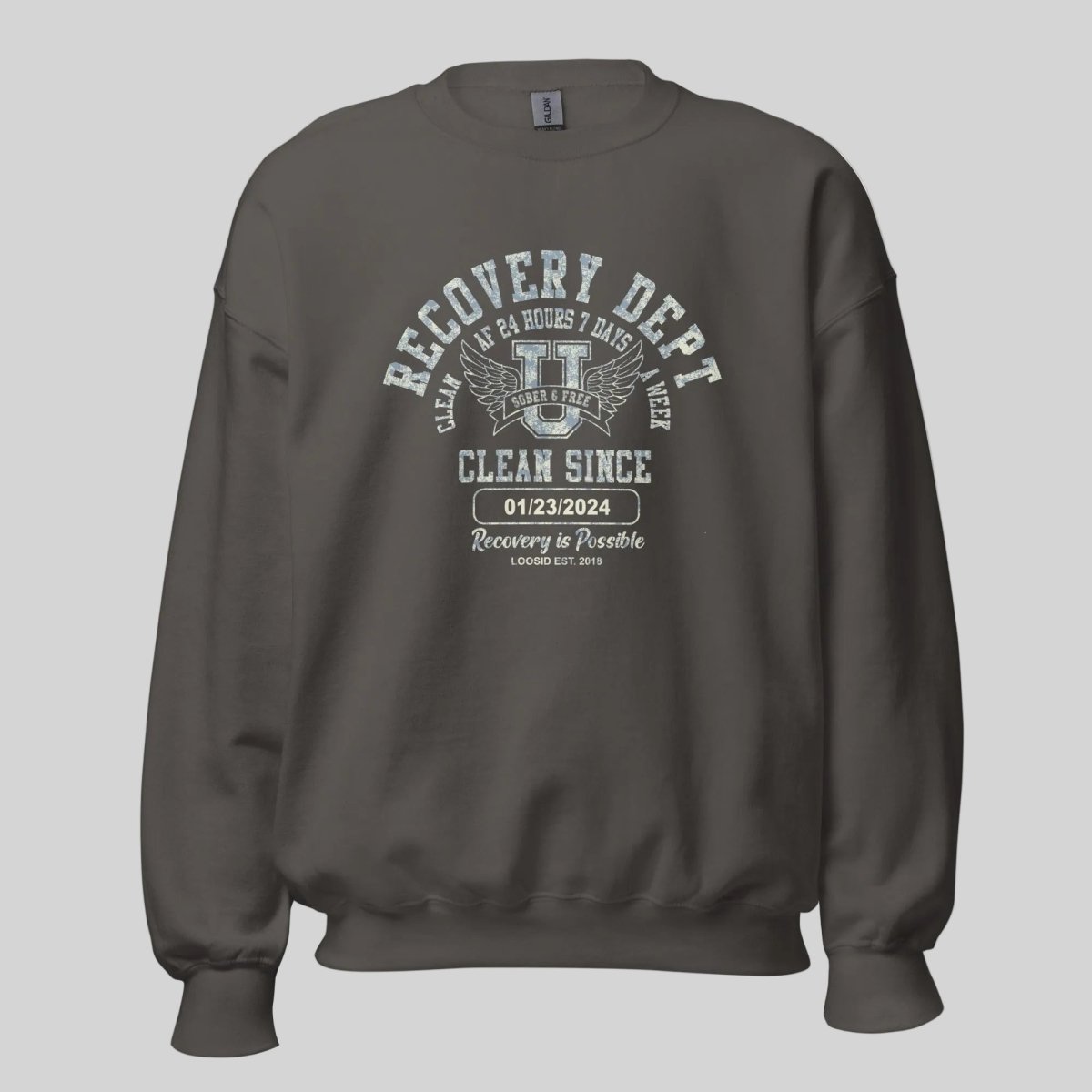 Clean Since Collegiate Recovery Hoodie lifestyle view (view 15)