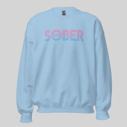 Retro Sobriety Date Sweatshirt Personalized Sober Date Recovery Hoodie lifestyle view (view 25)