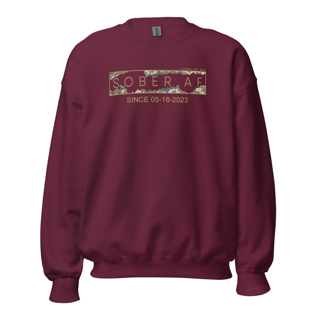Sober AF Camo Recovery Hoodie featuring the design (view 11)