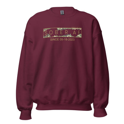 Sober AF Camo Recovery Hoodie featuring the design (view 11)