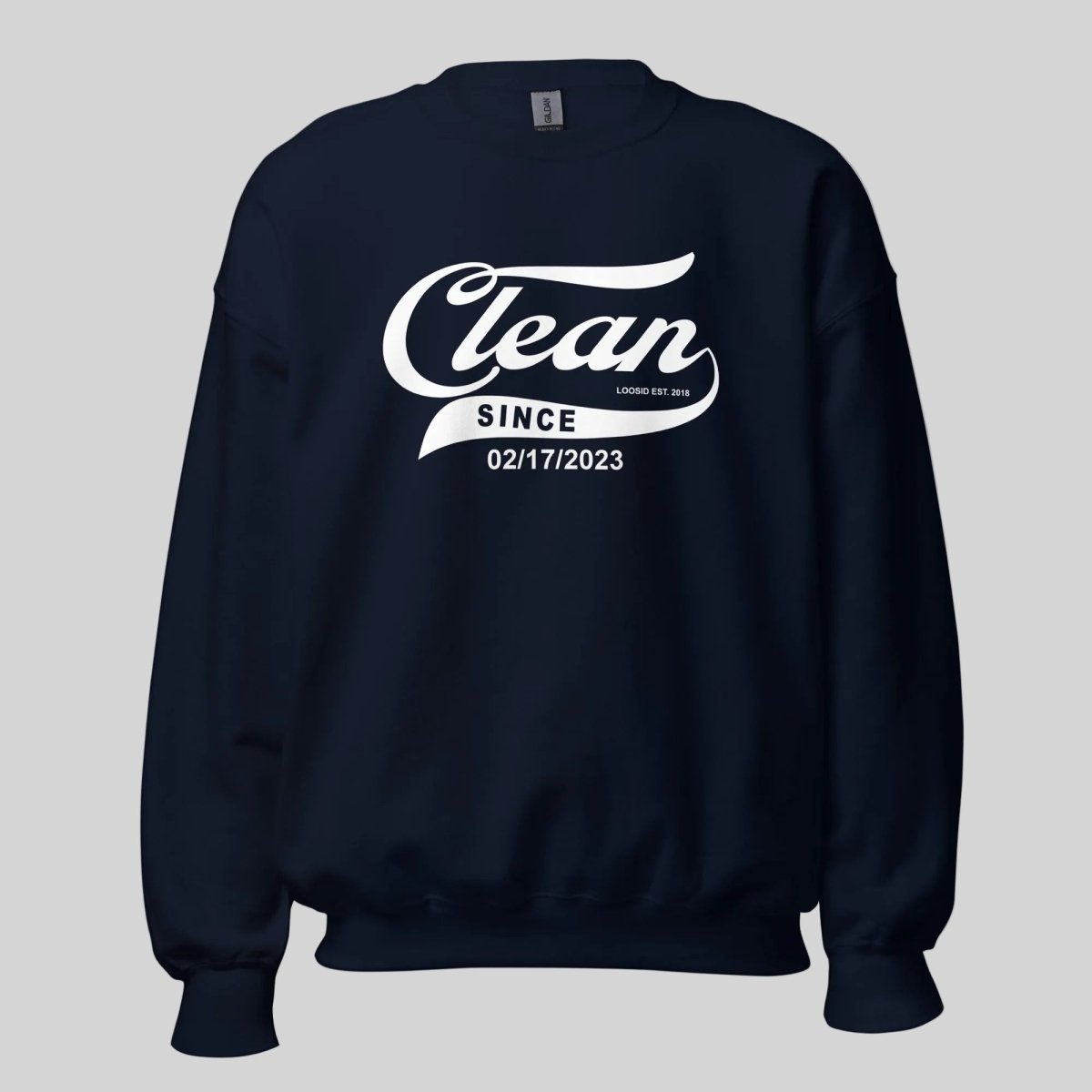 Clean Since Recovery Hoodie flat lay styled image (view 3)