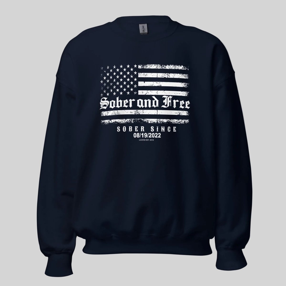 Sobriety Recovery Hoodie flat lay styled image (view 3)