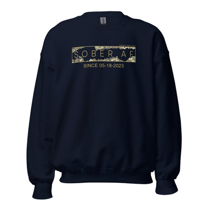 Sober AF Camo Recovery Hoodie graphic detail (view 14)