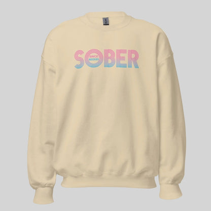 Retro Sobriety Date Sweatshirt Personalized Sober Date Recovery Hoodie featuring the design (view 31)