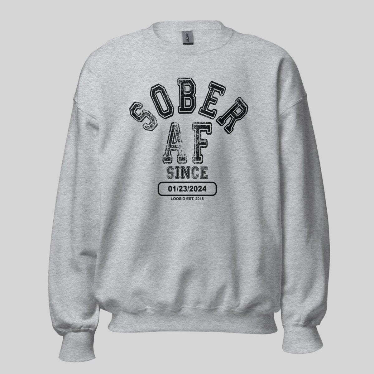 Sobriety Recovery Hoodie flat lay styled image (view 3)