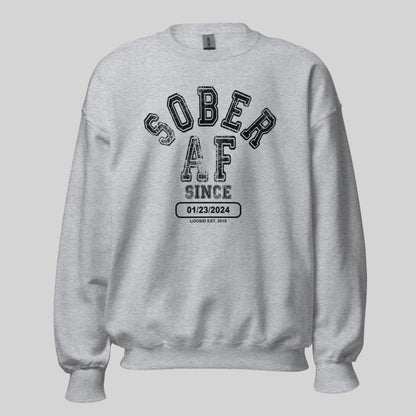 Sobriety Recovery Hoodie flat lay styled image (view 3)