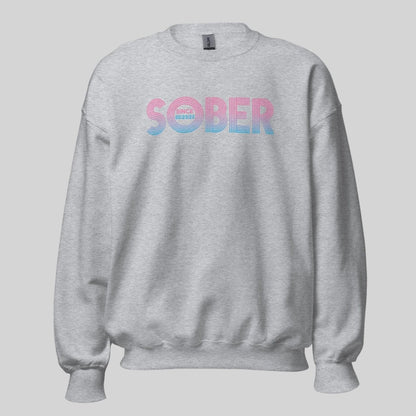 Retro Sobriety Date Sweatshirt Personalized Sober Date Recovery Hoodie close-up view (view 22)