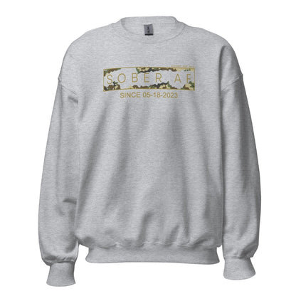 Sober AF Camo Recovery Hoodie packaging detail (view 8)