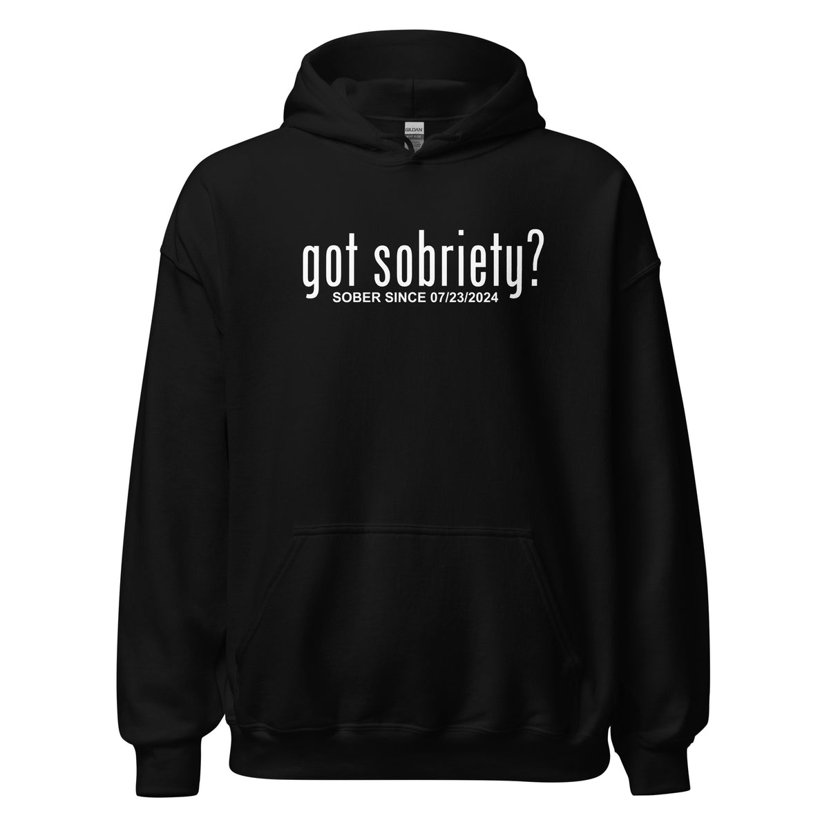 Modern Sober Hoodie with adjustable drawstring hood